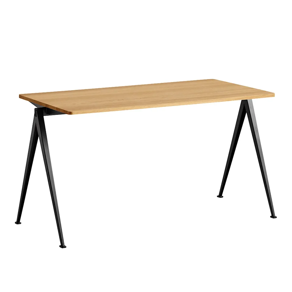 Pyramid 01 table 65x140 cm black powder coated steel