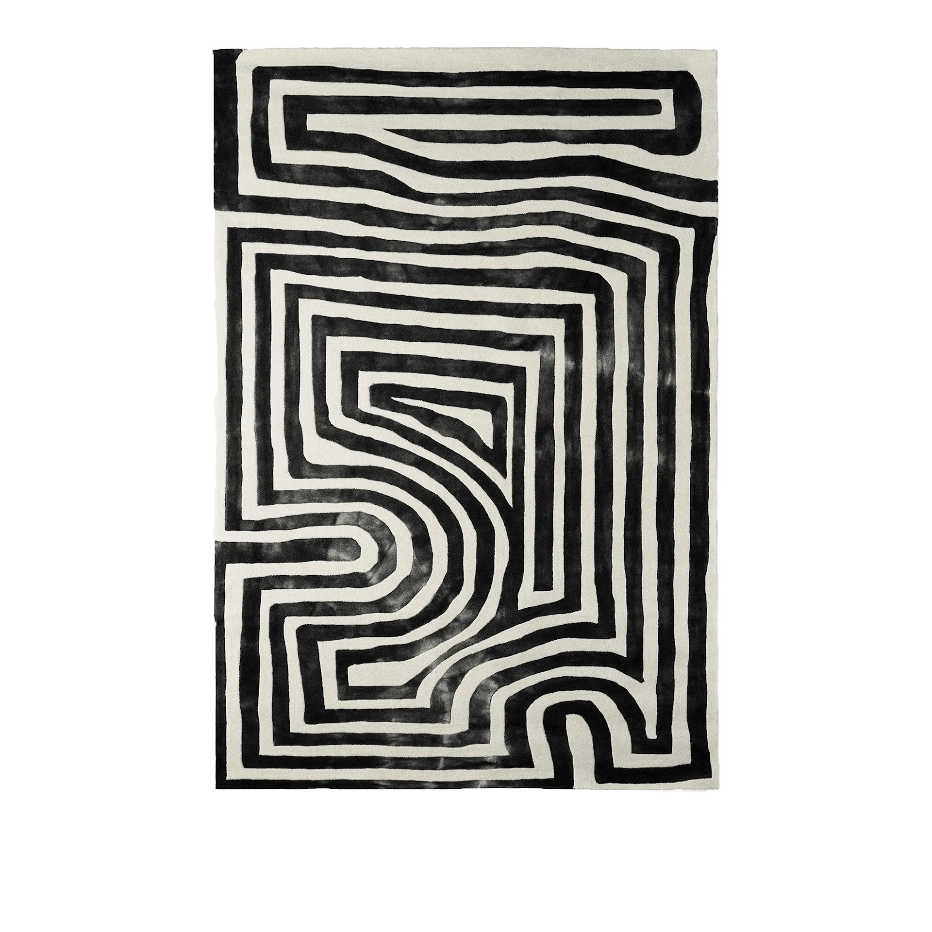 DD Psychedelic Labyrinth Rug Charcoal - Dusty Deco - Edin & Lina Kjellvertz - NO GA