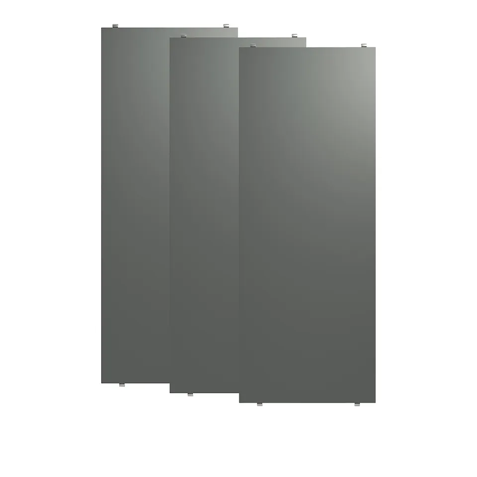 Hylleplate 78x30cm 3-pack mørkegrå