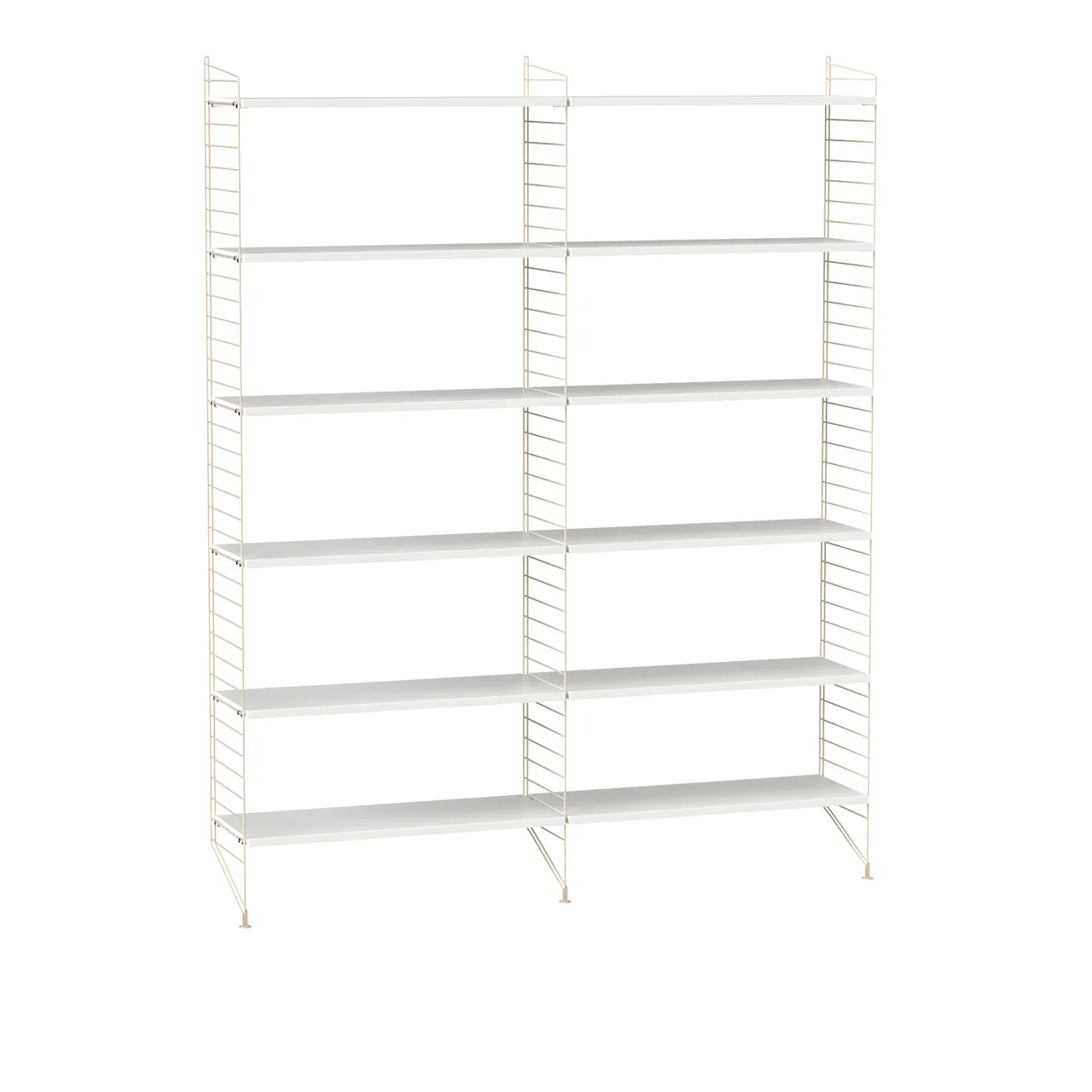 Stue hyllesystem A hvit/beige