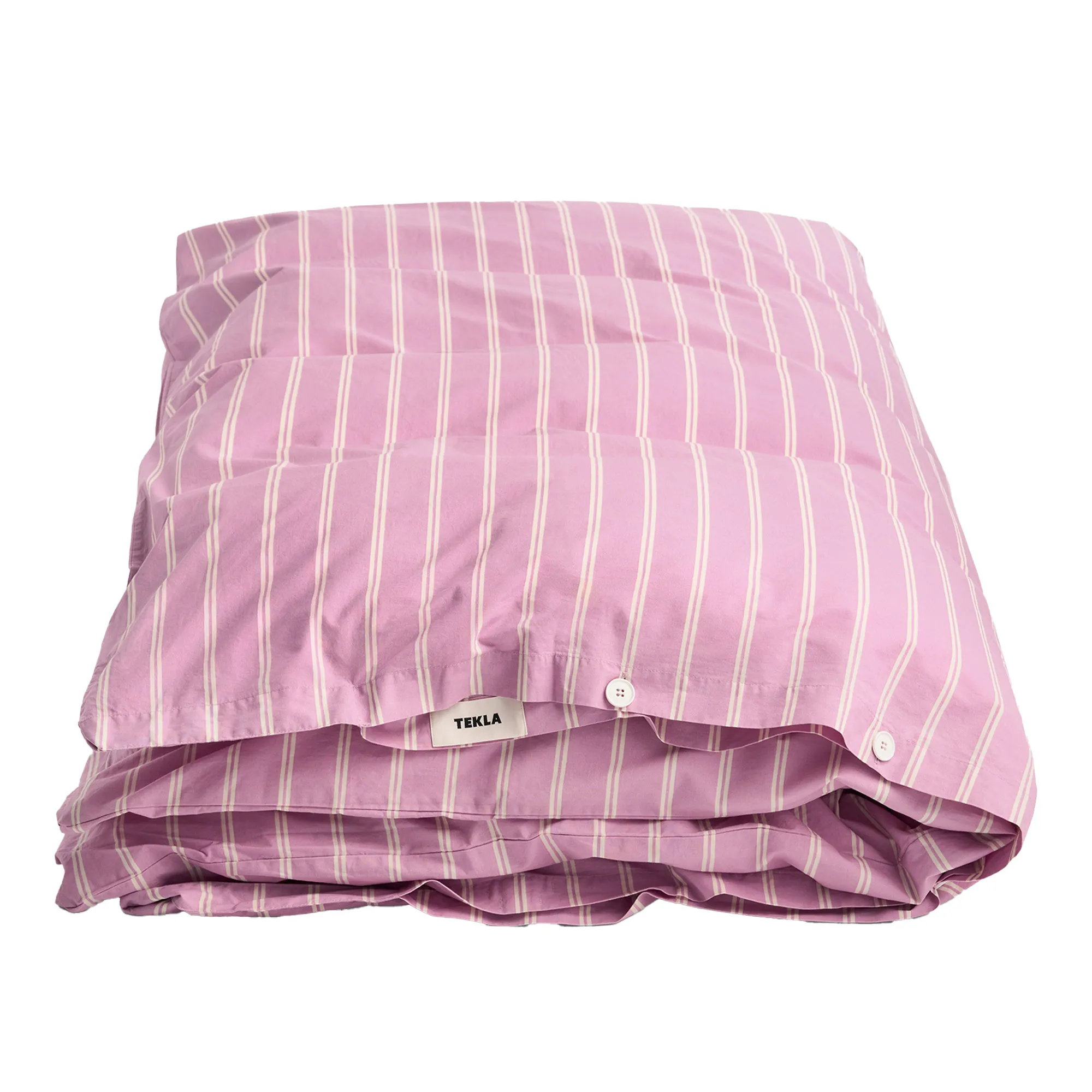 Percale Mallow Pink Stripes dynetrekk - 1