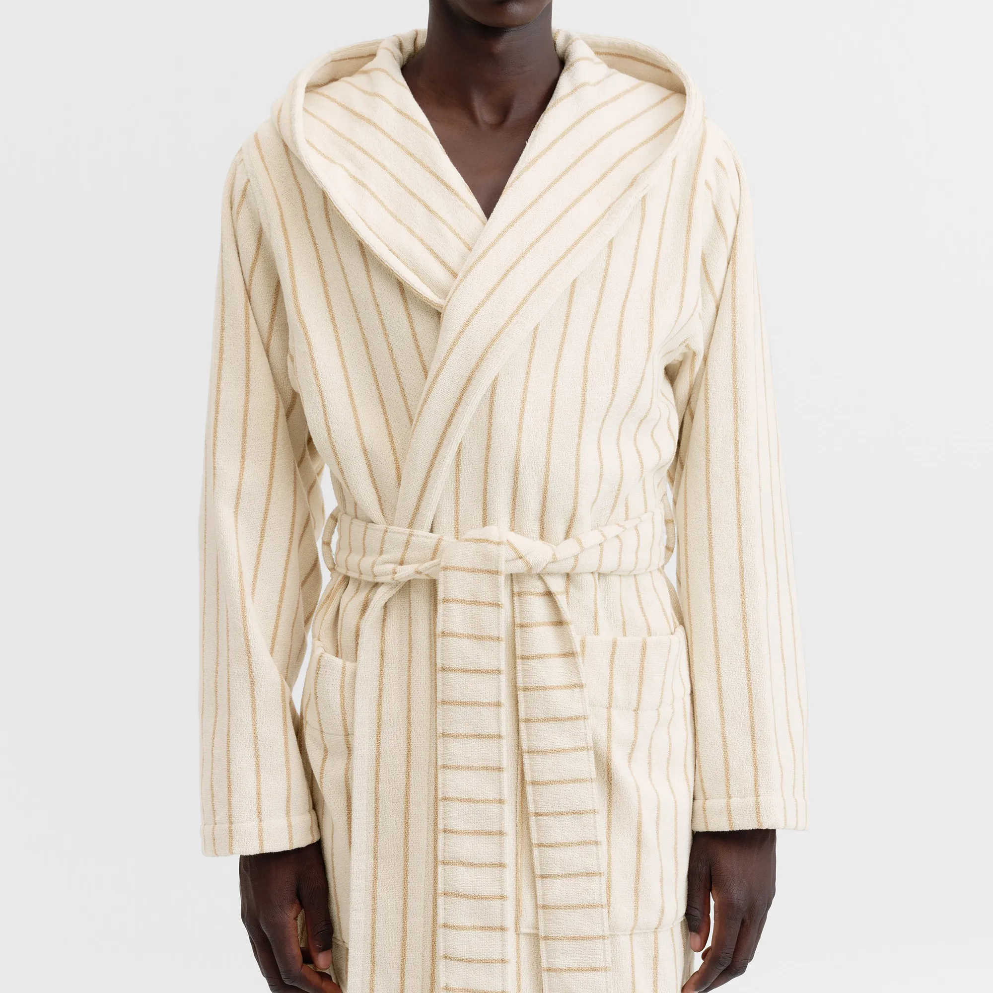 Hooded Sienna Stripes badekåpe - 3