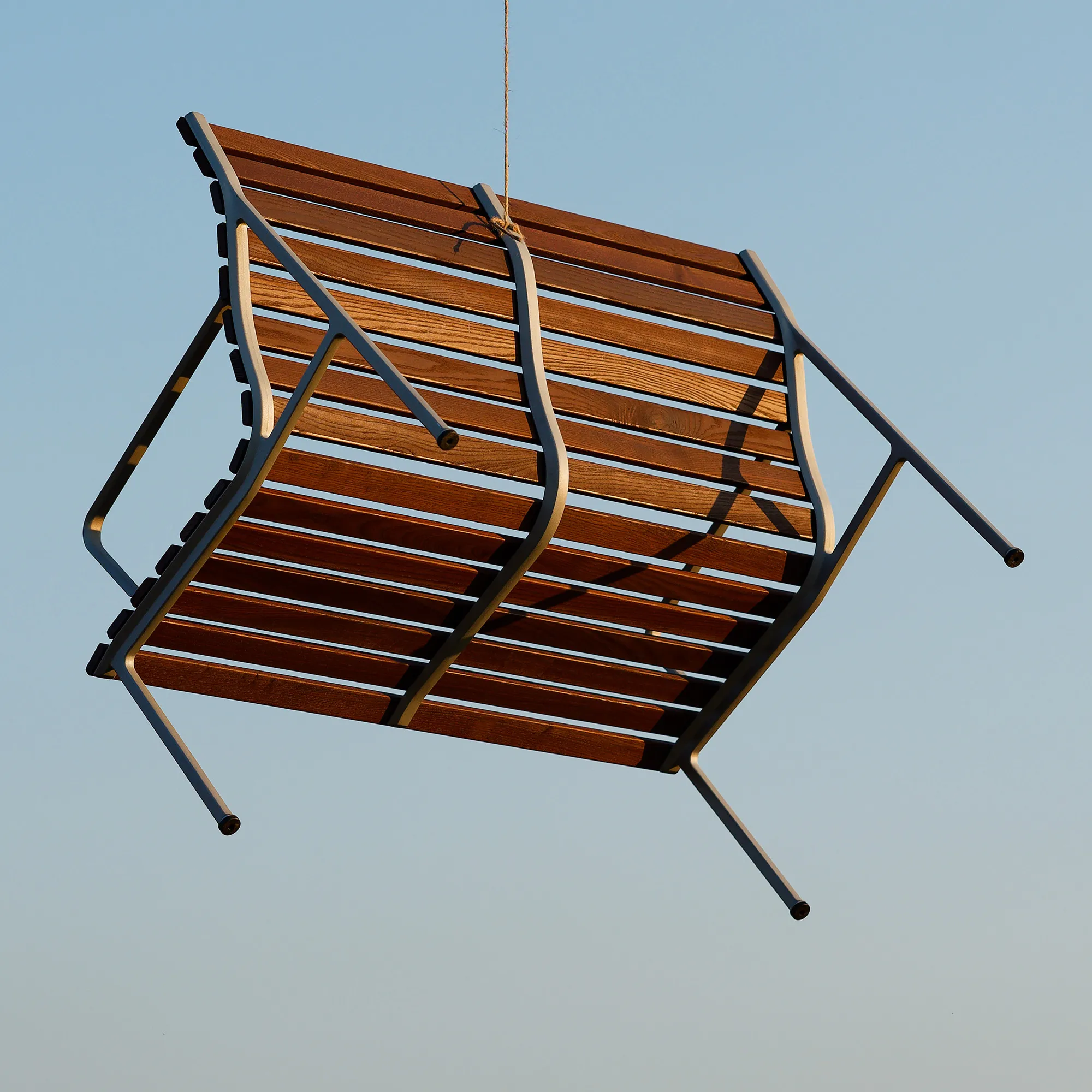 Traverse loungebenk med armlener - 2