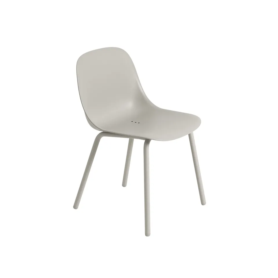 Fiber outdoor dining chair grey