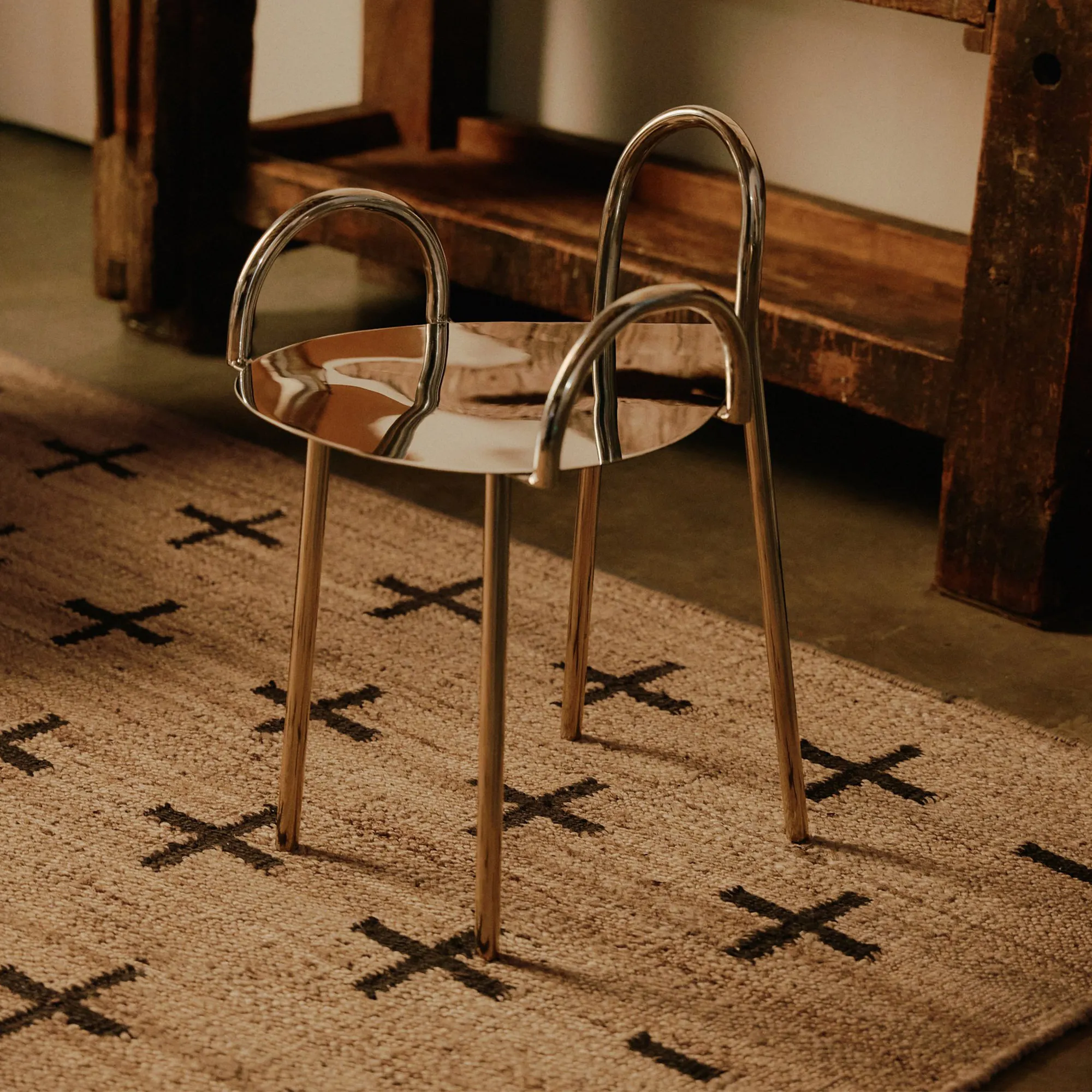 Jute Cross Black juteteppe - 3
