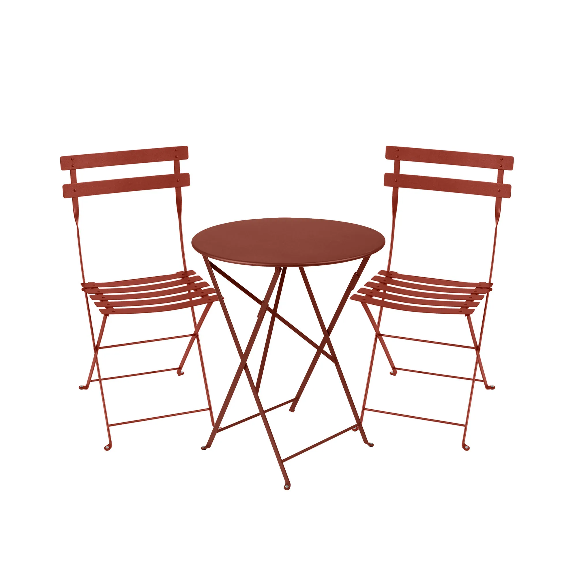 Bistro spisegruppe Ø60cm & 2 metall stoler - 1