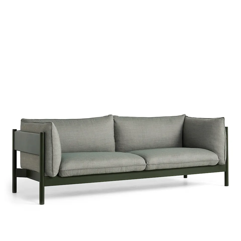 Arbour Eco 3-seters sofa Bottle Green Stained Beech