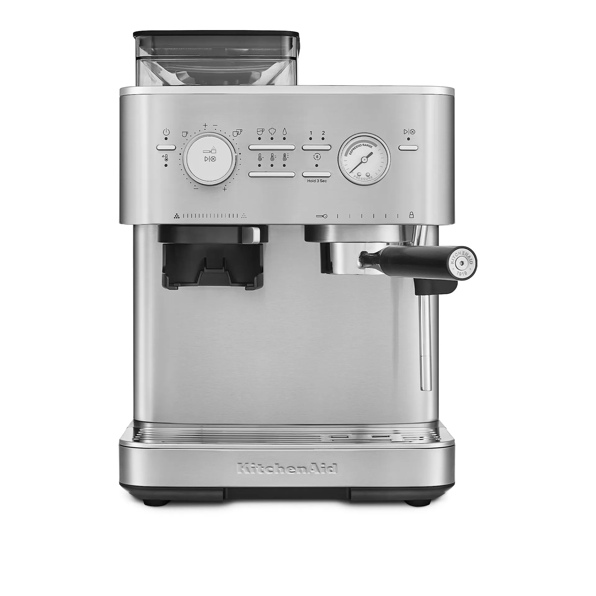 Halvautomatisk espressomaskin med kvern i rustfritt stål 5KES6551ESX - KitchenAid - NO GA