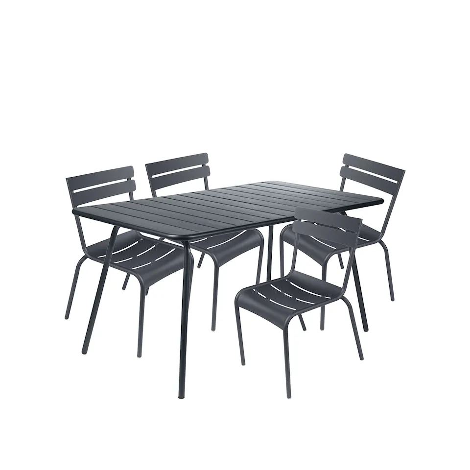 Luxembourg spisebordsett 143 x 80 cm og 4 stoler