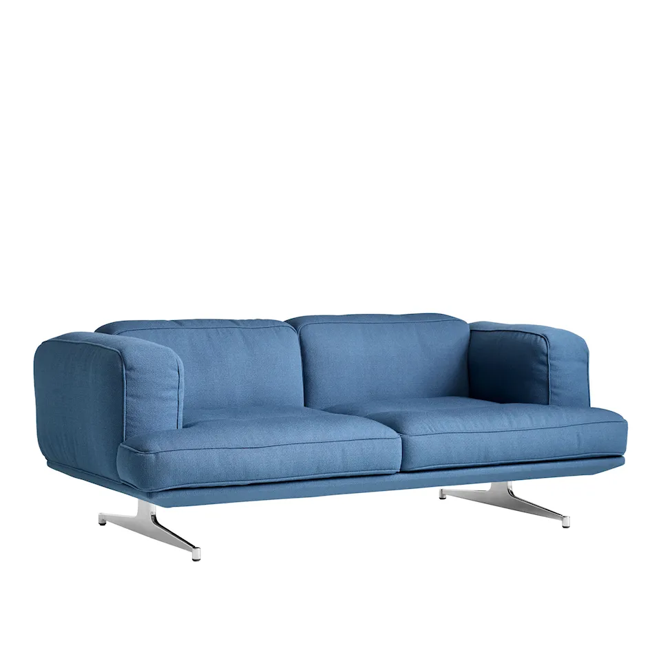 Inland AV22 2-seters sofa polert aluminium ben