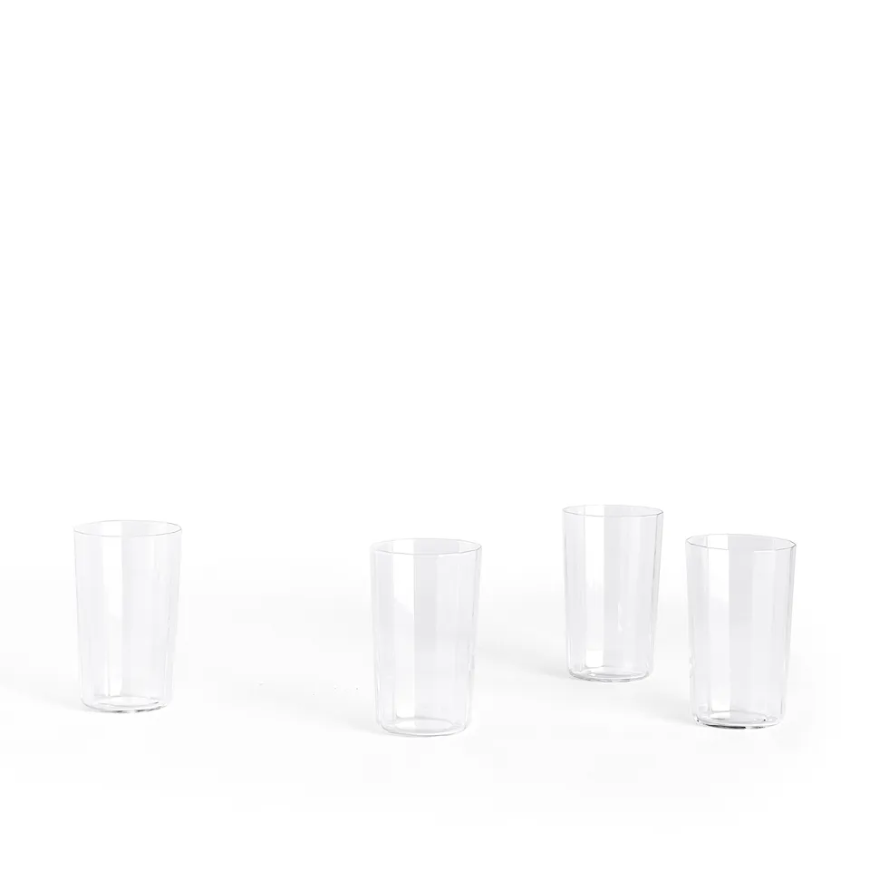 Vinkelglass 4-pakning medium 10 cm clear