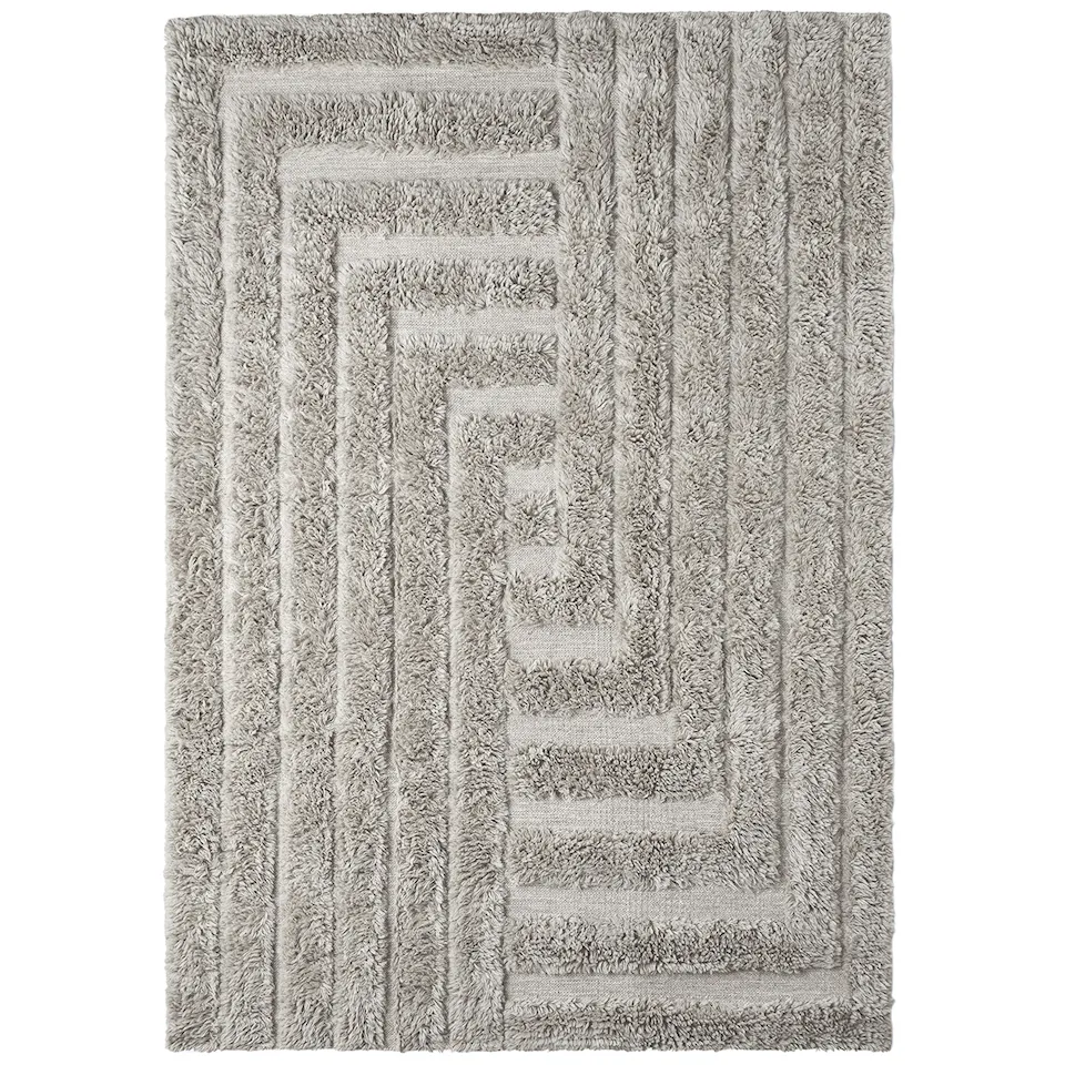 Shaggy Labyrinth Grey ullteppe