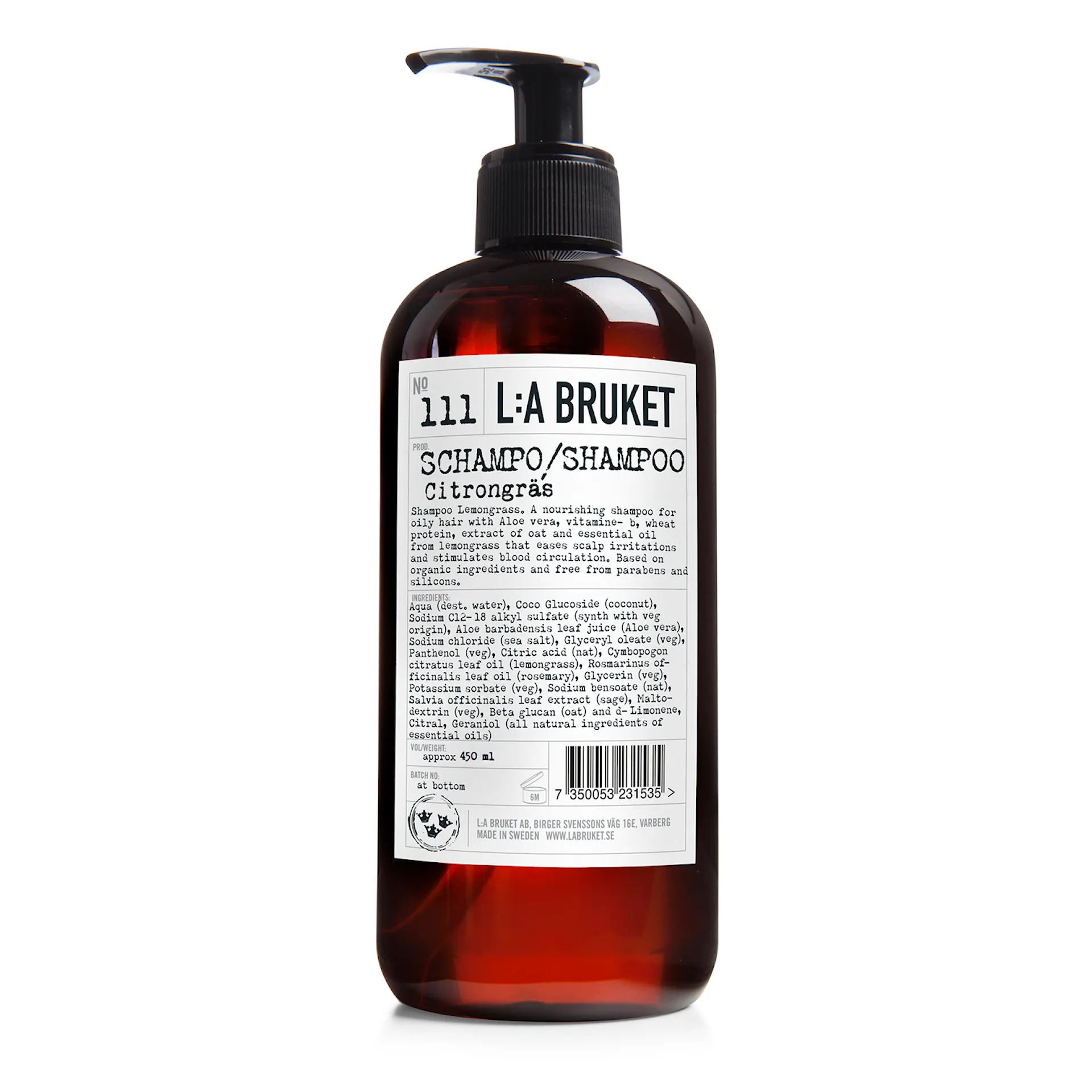 Sjampo 450 ml sitrongress - L:a Bruket - NO GA