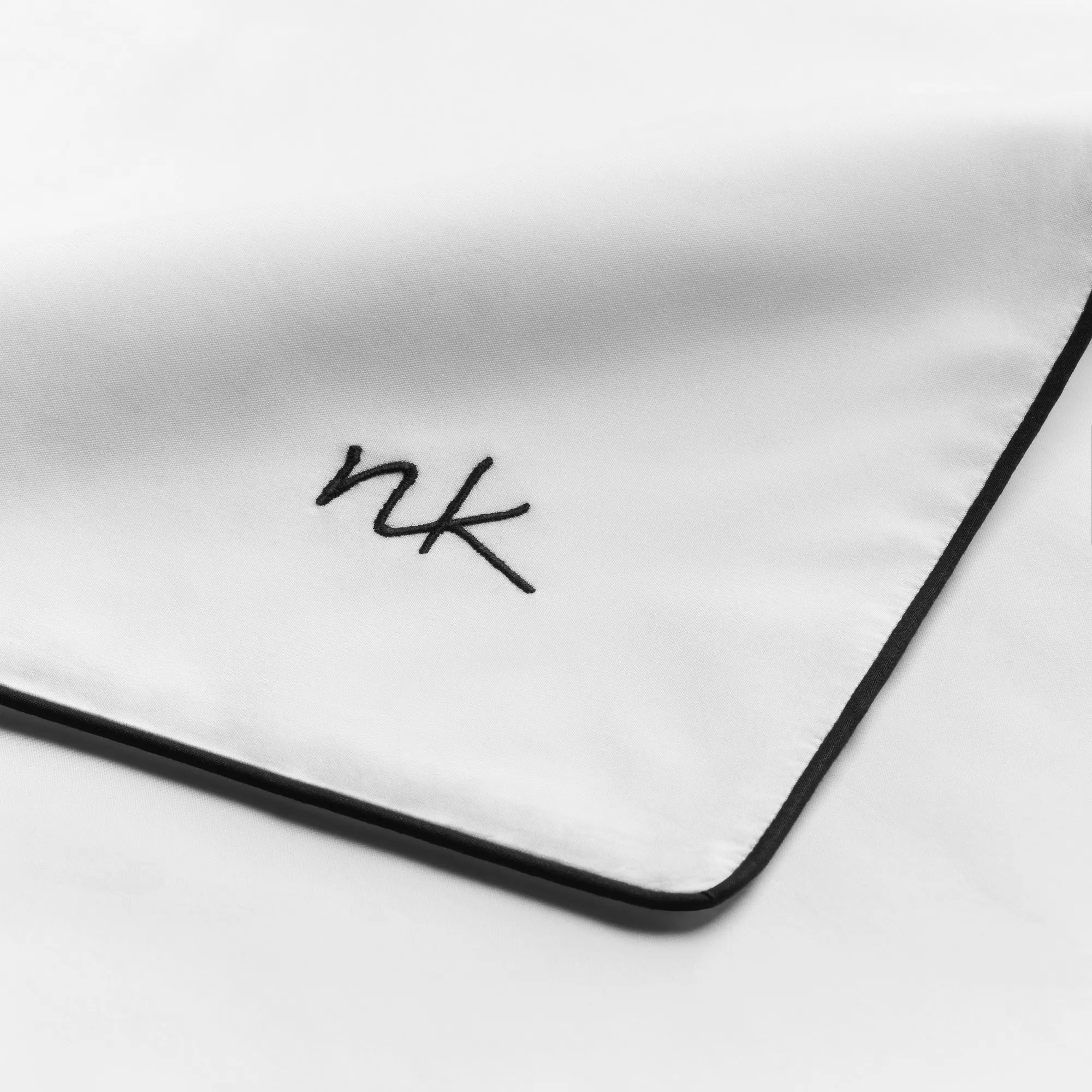 Percale Crisp White/Black sengesett - 7