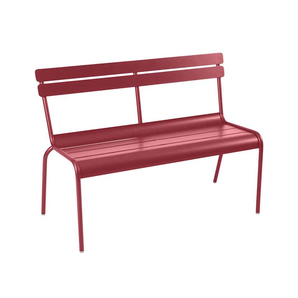 Luxembourg Bench with Backrest Chili 43