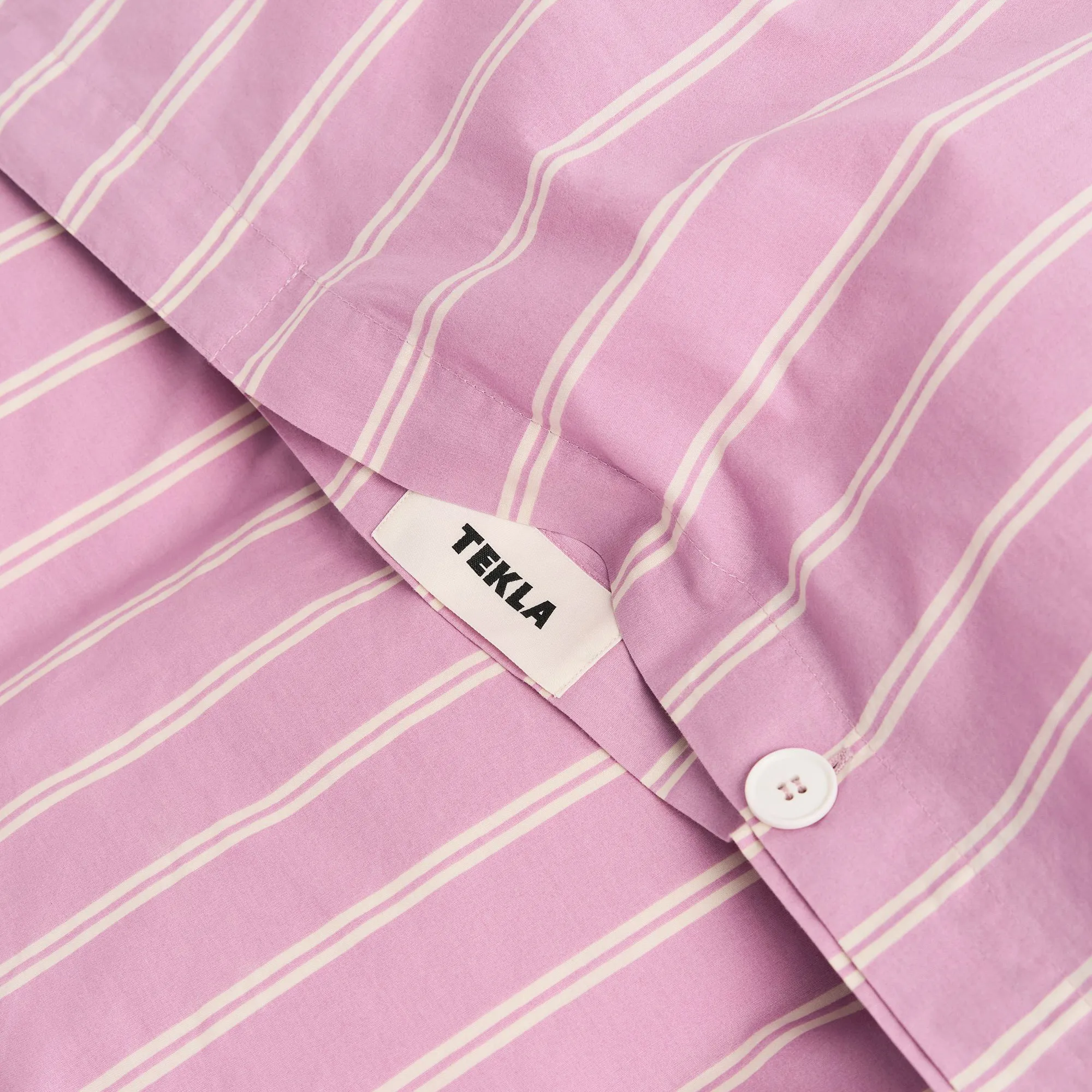 Percale Mallow Pink Stripes dynetrekk - 2