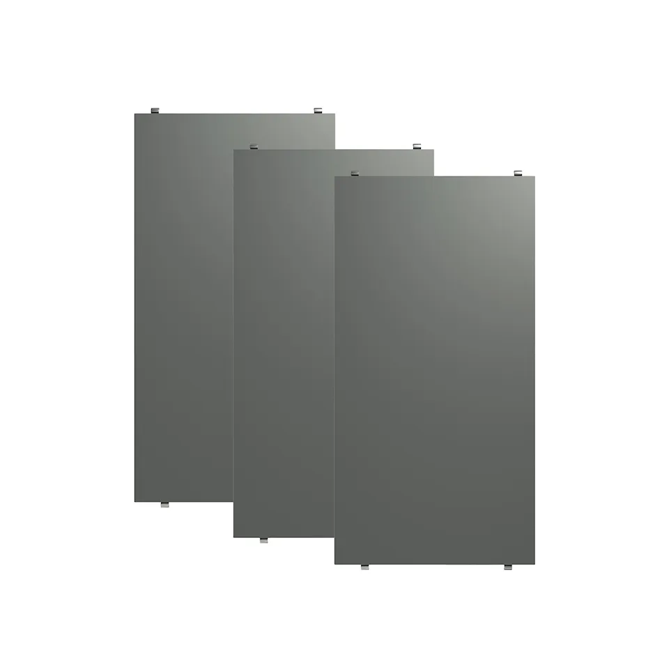 Hylleplate 58x30cm 3-pack mørkegrå
