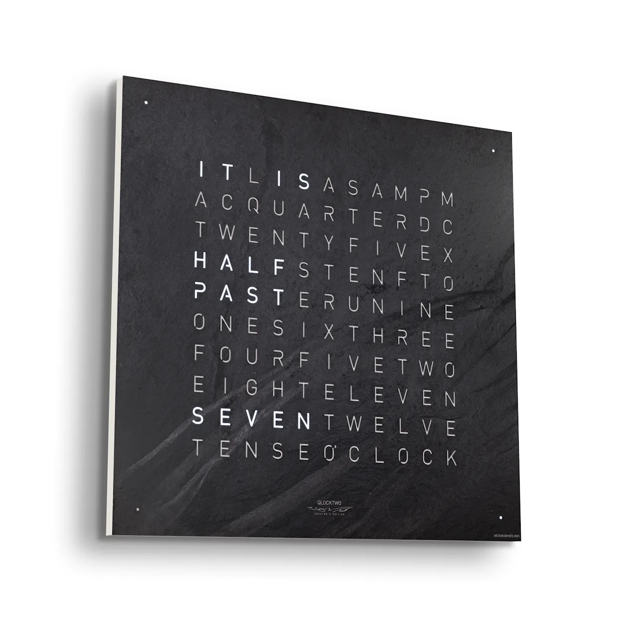 Qlocktwo Earth 45 Creator's Edition – Metamorphite
