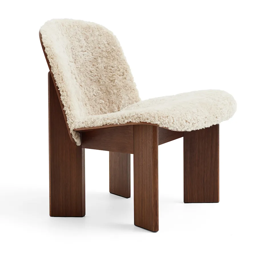 Chisel lenestol Front Upholstery Walnut