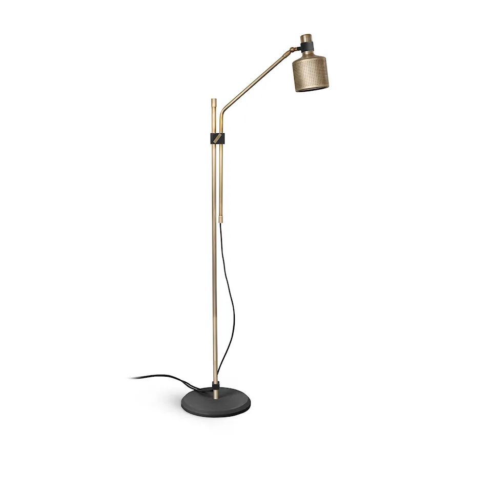 Riddle Floor Lamp Single, Brass