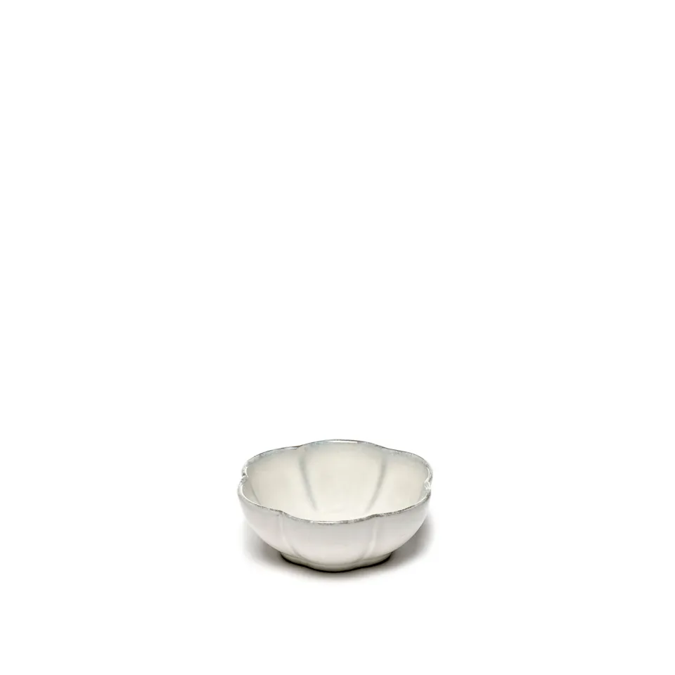 Bowl Ribbed Inku M L11 X W11 X H4 cm - White