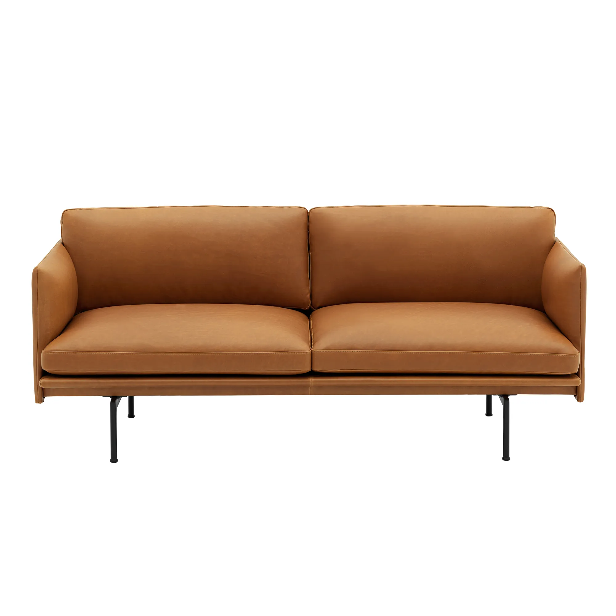 Outline 2-seters sofa svart understell - 1