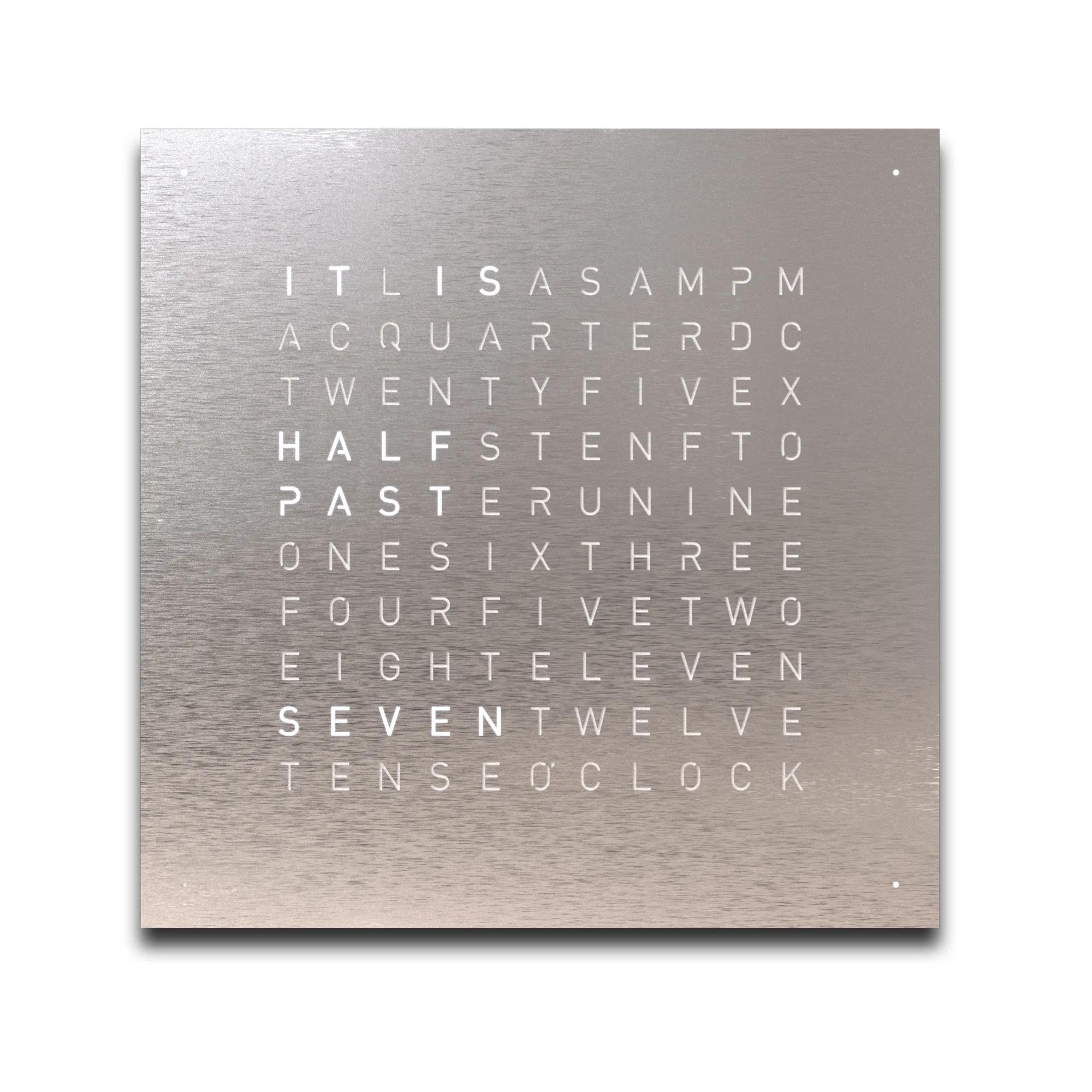 Qlocktwo Earth 45 Creator's Edition – Stainless Steel - 1