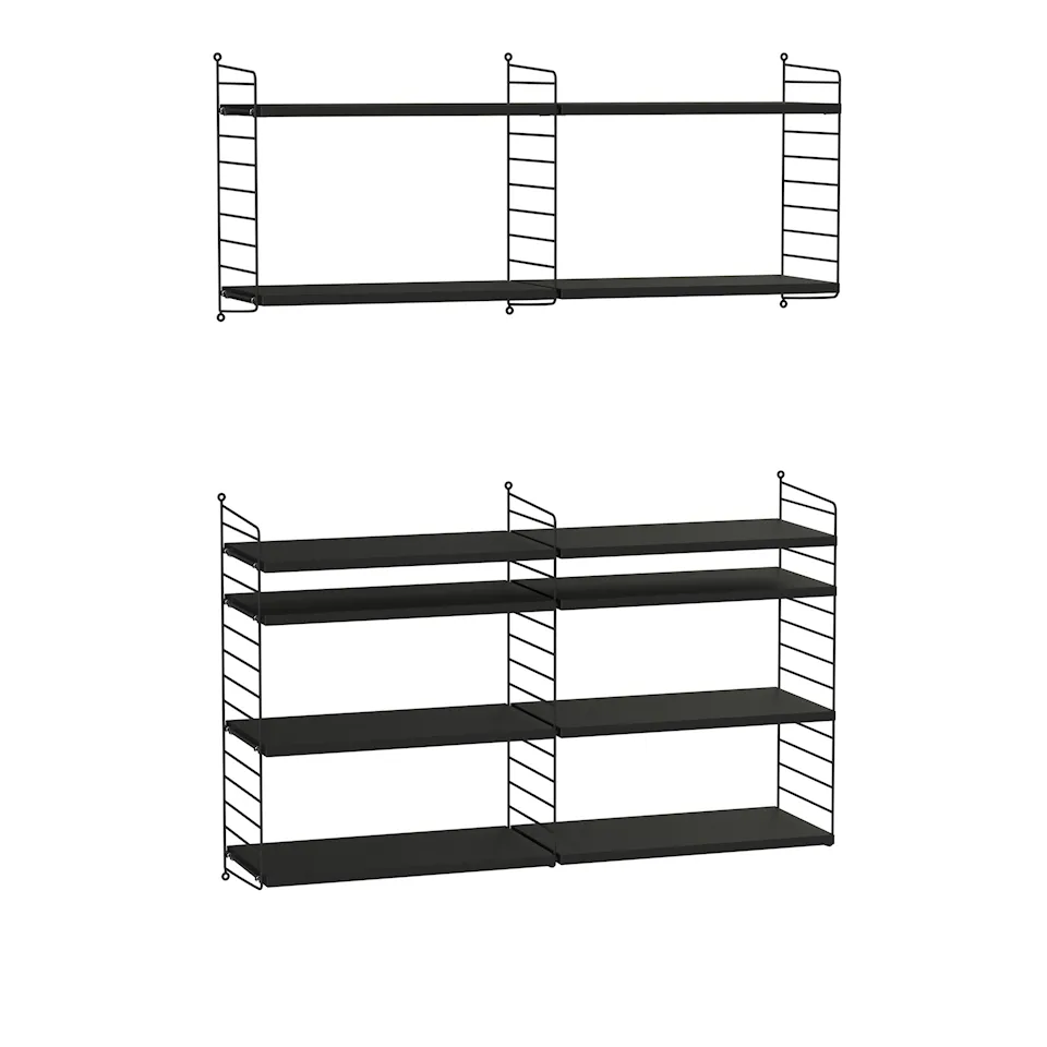 Stue hyllesystem N svart/svart