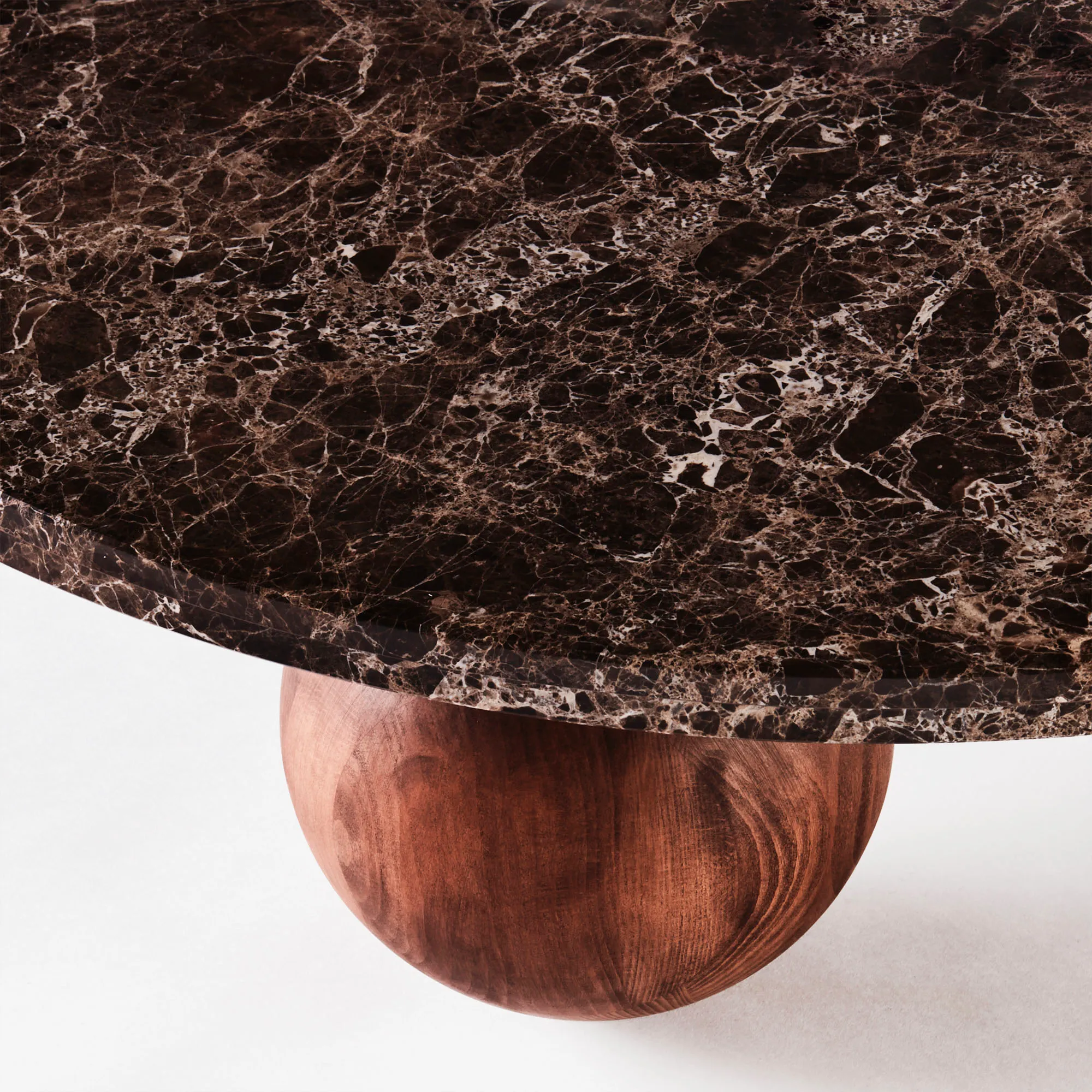 Sphere Sofa Table Round Dark Emperador - 2