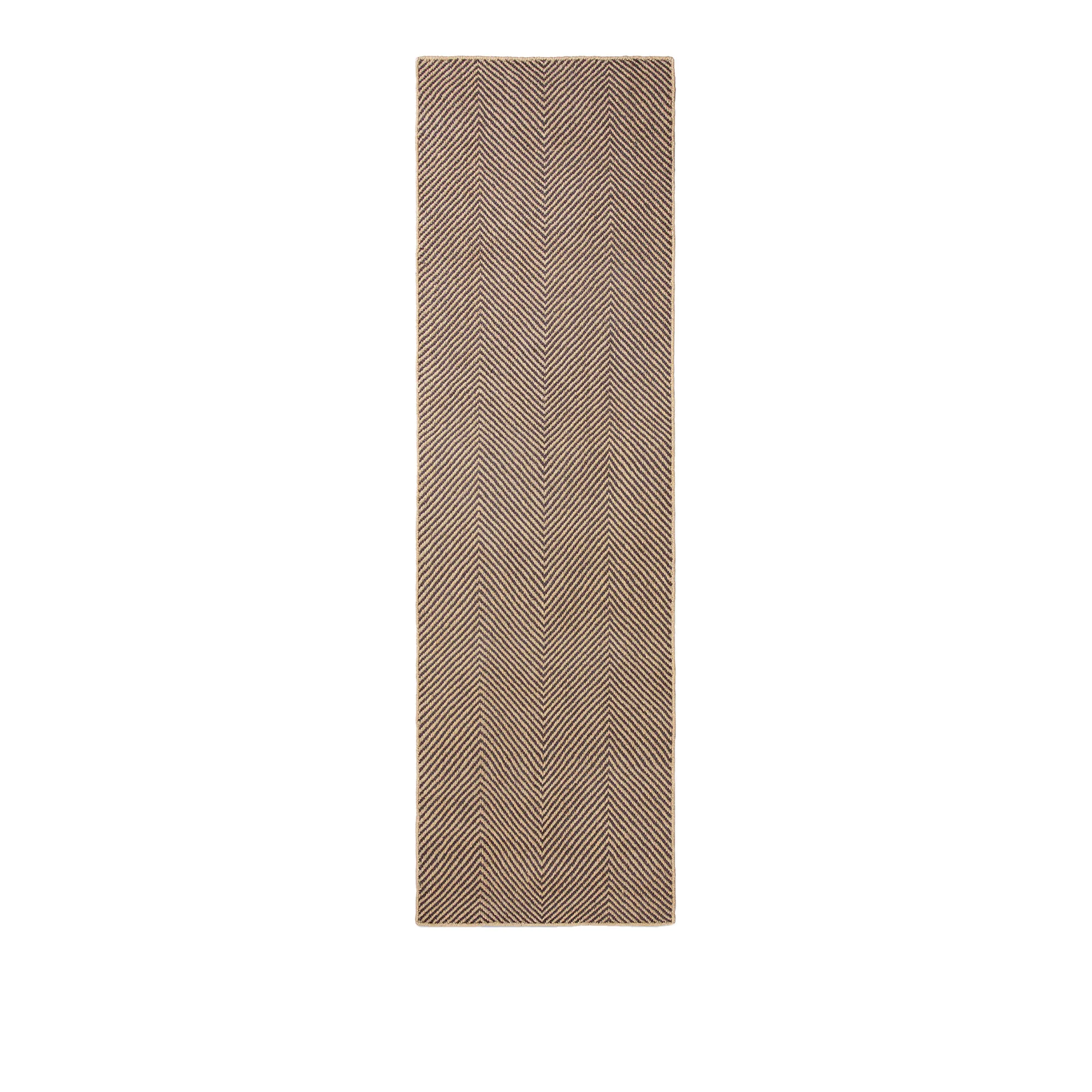 Jute Herringbone Natural/Brown løper