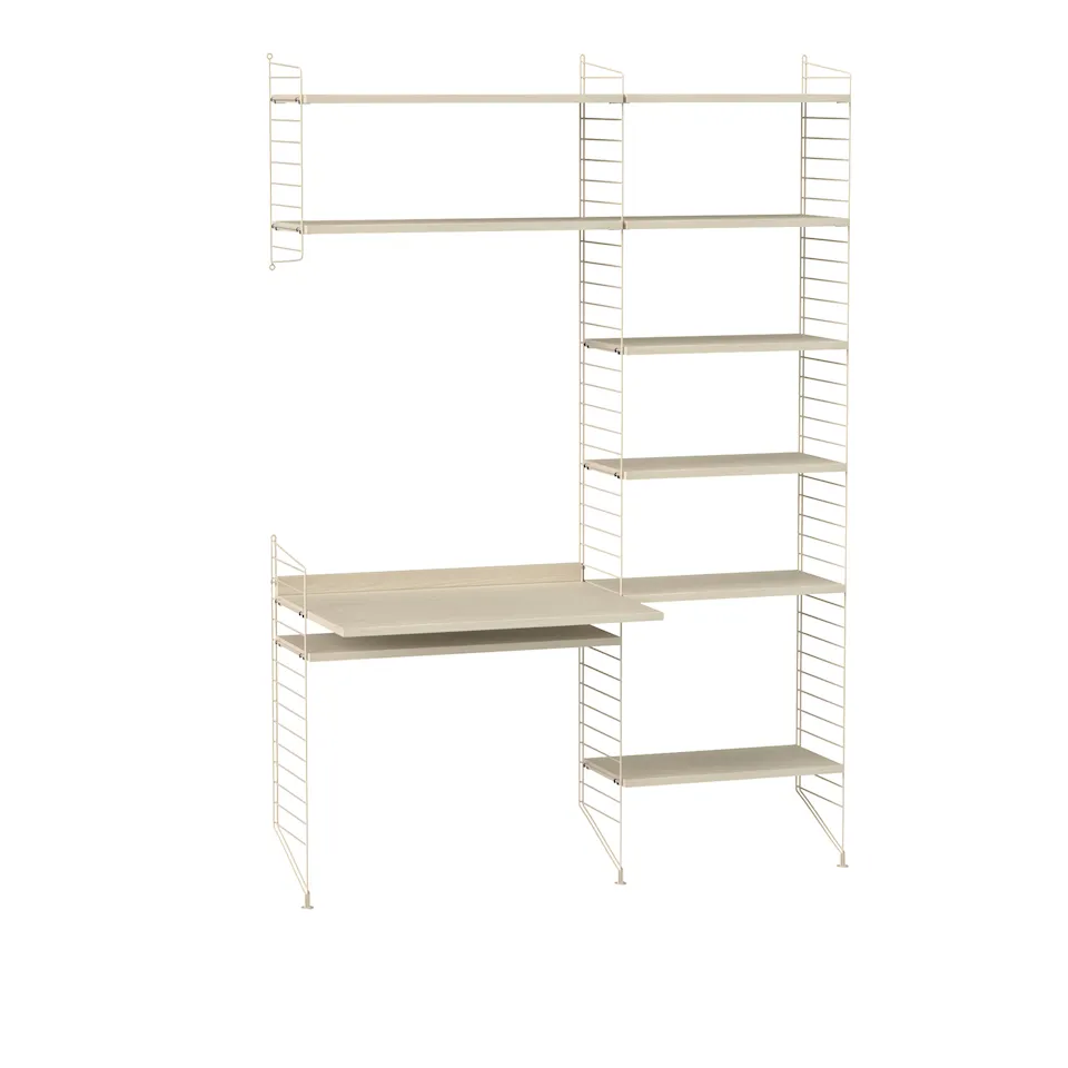 Kontor hyllesystem G ask/beige