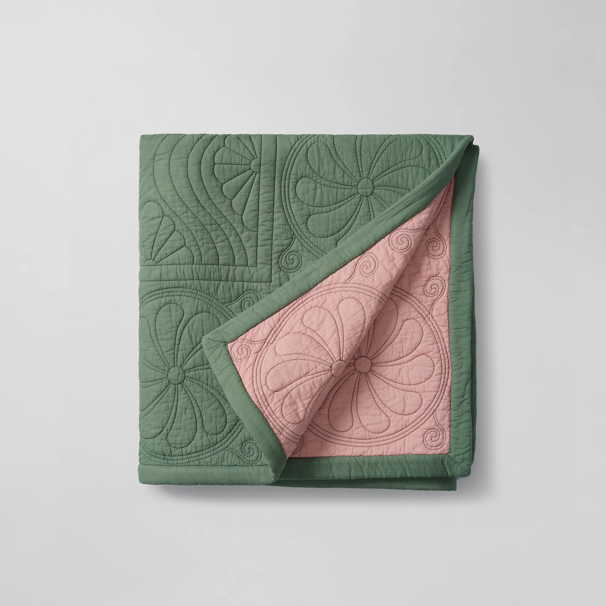 Durham Dew Green/Pink sengeteppe - 8