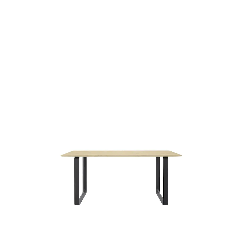 70/70 Table - Small - 170 x 85, Skiva - Vit laminat - Plywoodkant, Underrede - Vit