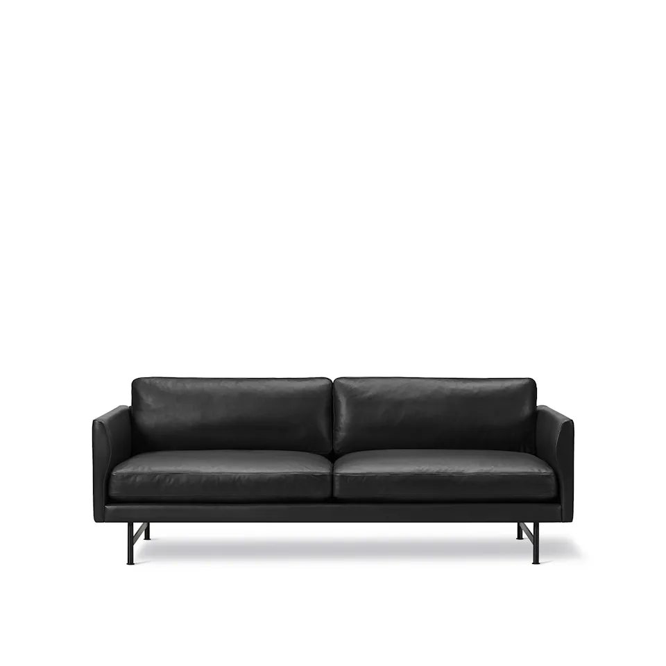 Calmo 2-seters sofa svart stål