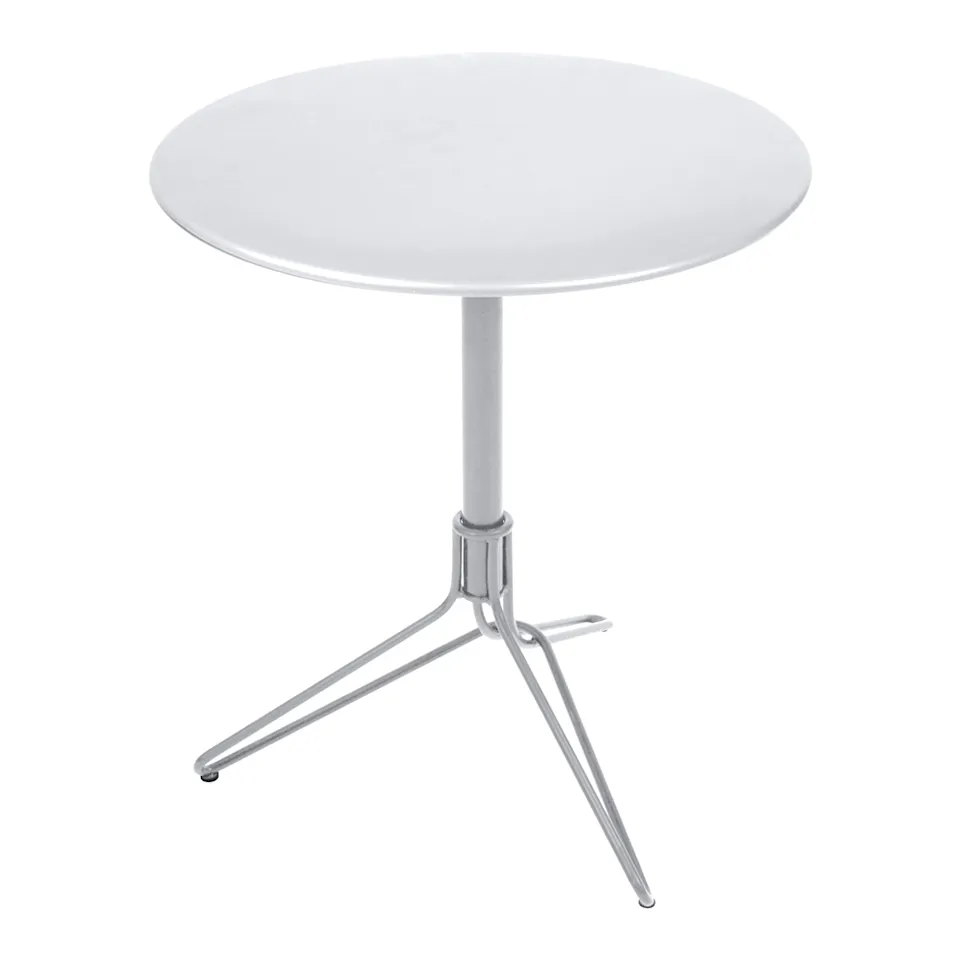 Flower Pedestal Table Cotton White 01