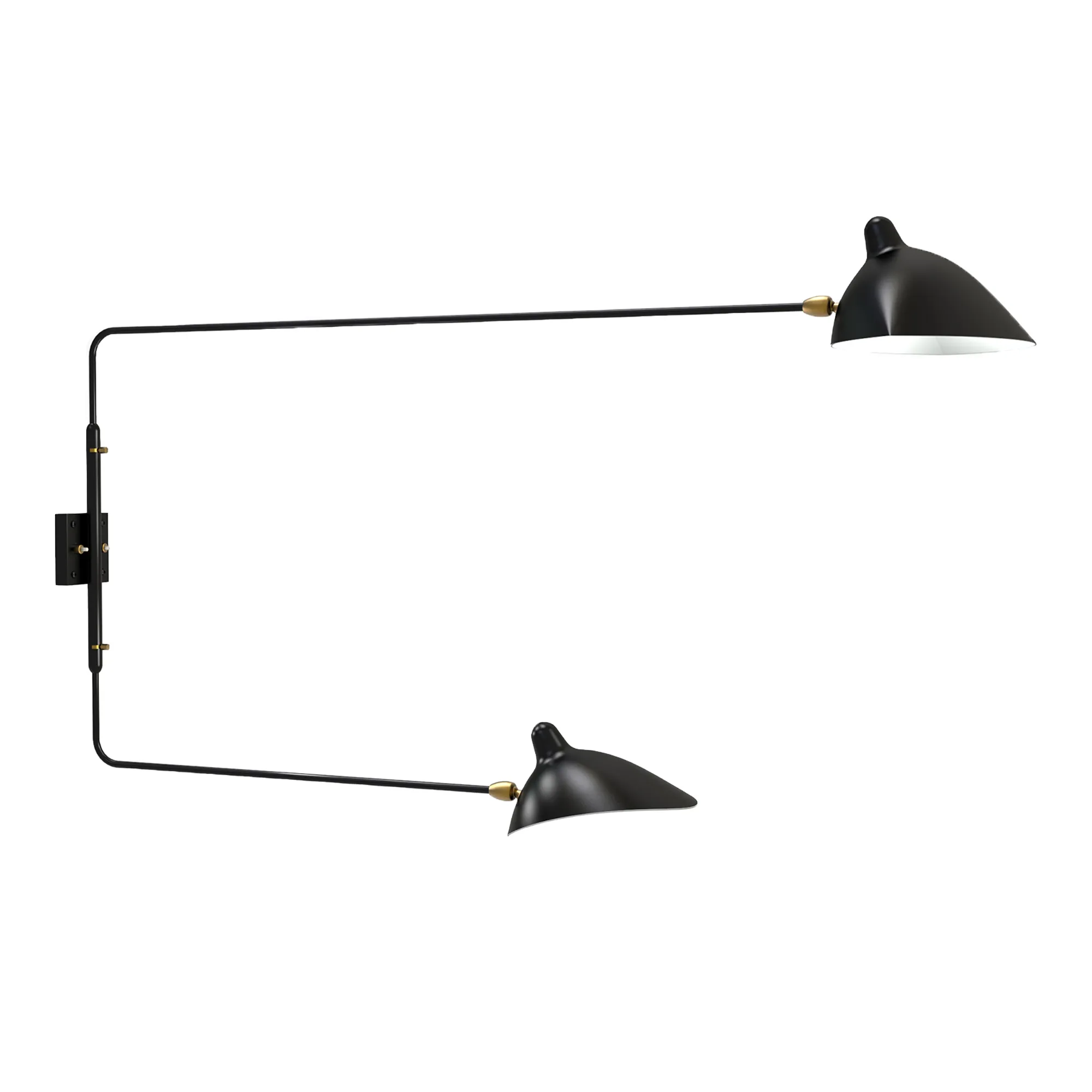 Two Swivel Straight Arms leselampe - 1
