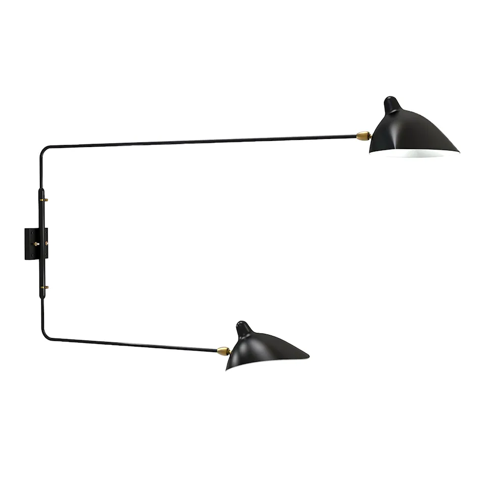 Two Swivel Straight Arms leselampe