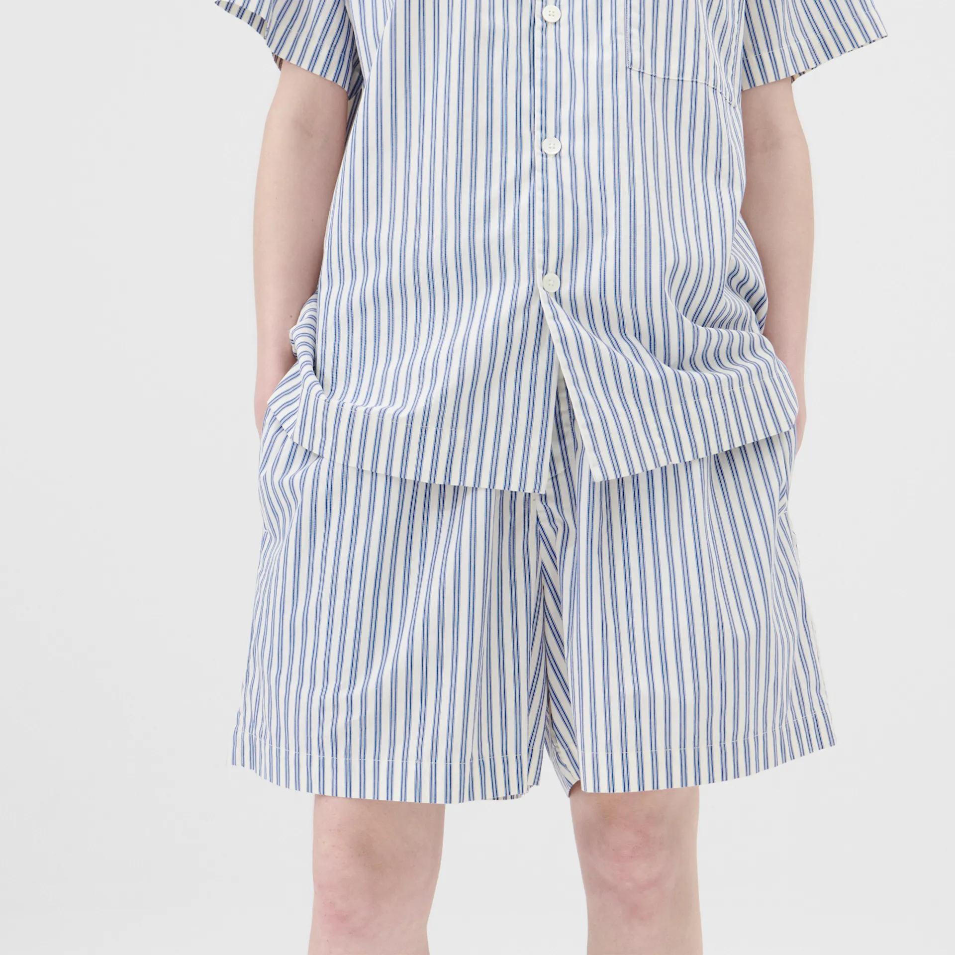 Poplin Pyjamas Shorts Skagen Stripes - TEKLA - NO GA