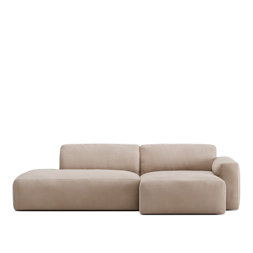 Brick 2-Seater Chaise Lounge Open End Left