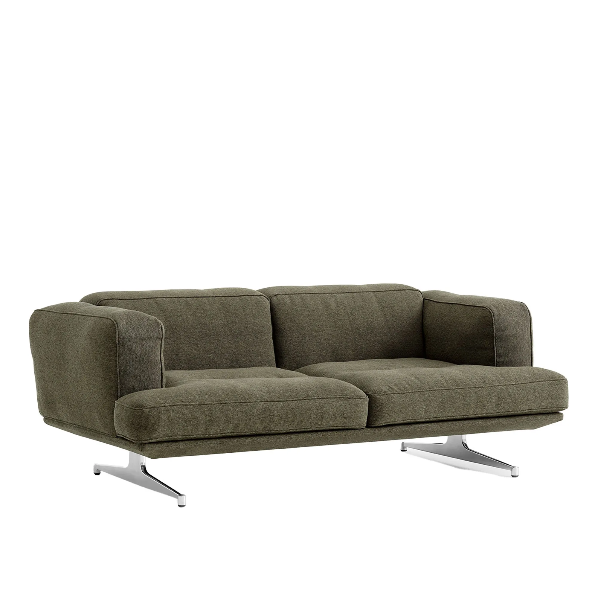 Inland AV22 2-seters sofa polert aluminium ben - 1