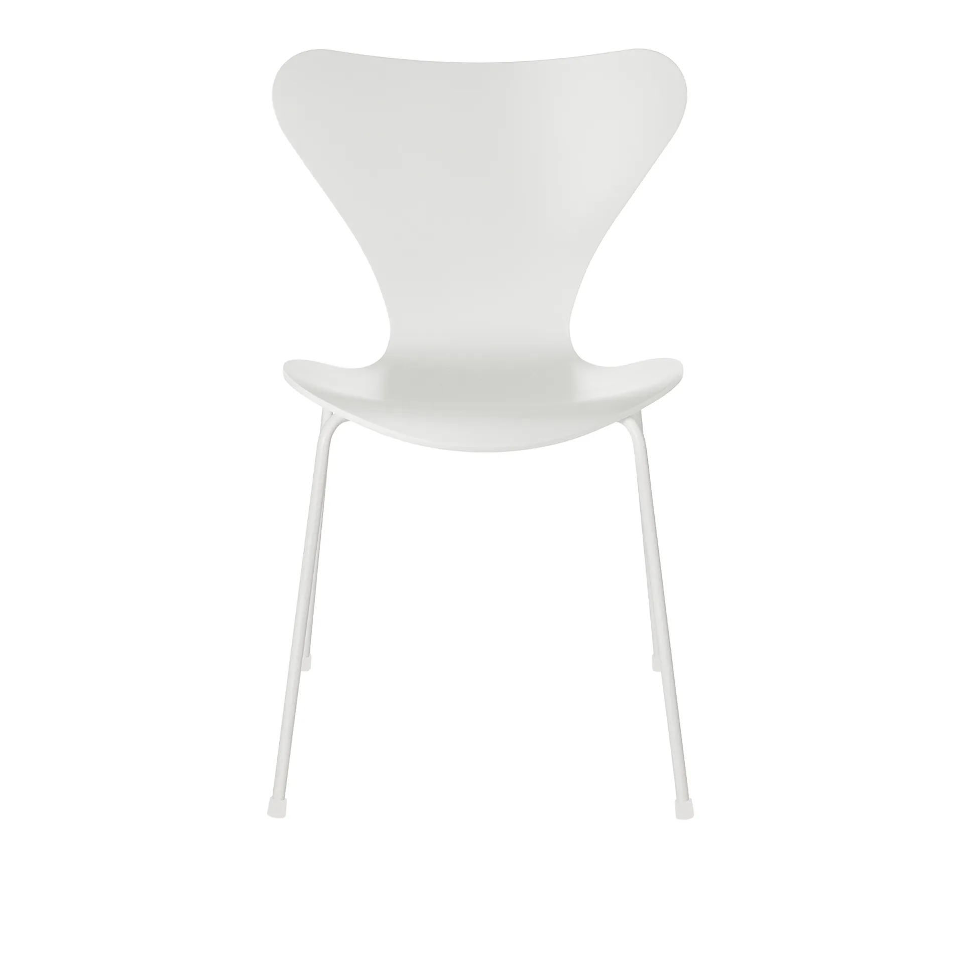 Series 7 stol 3107 bøkfiner stålunderstell hvit - Fritz Hansen - Arne Jacobsen - NO GA