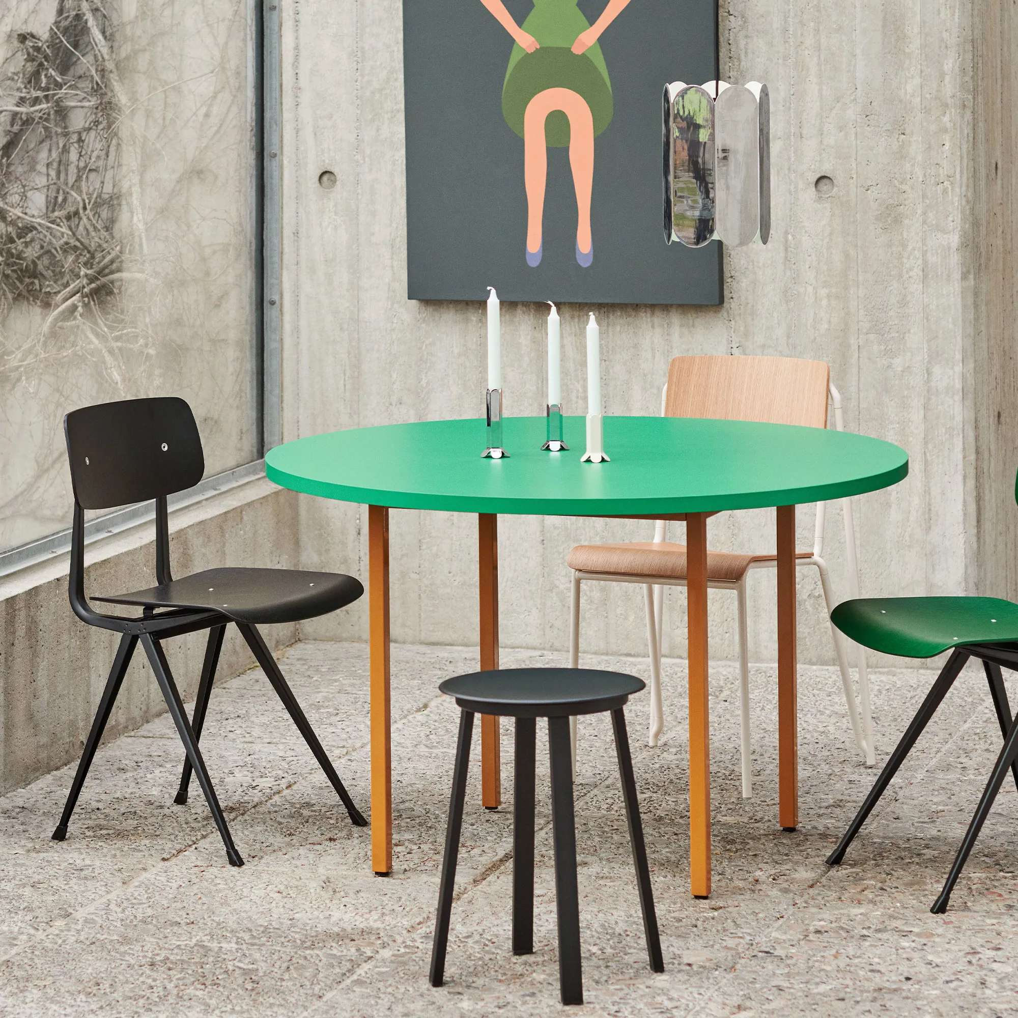 Two-Colour spisebord Ø120 cm - 6