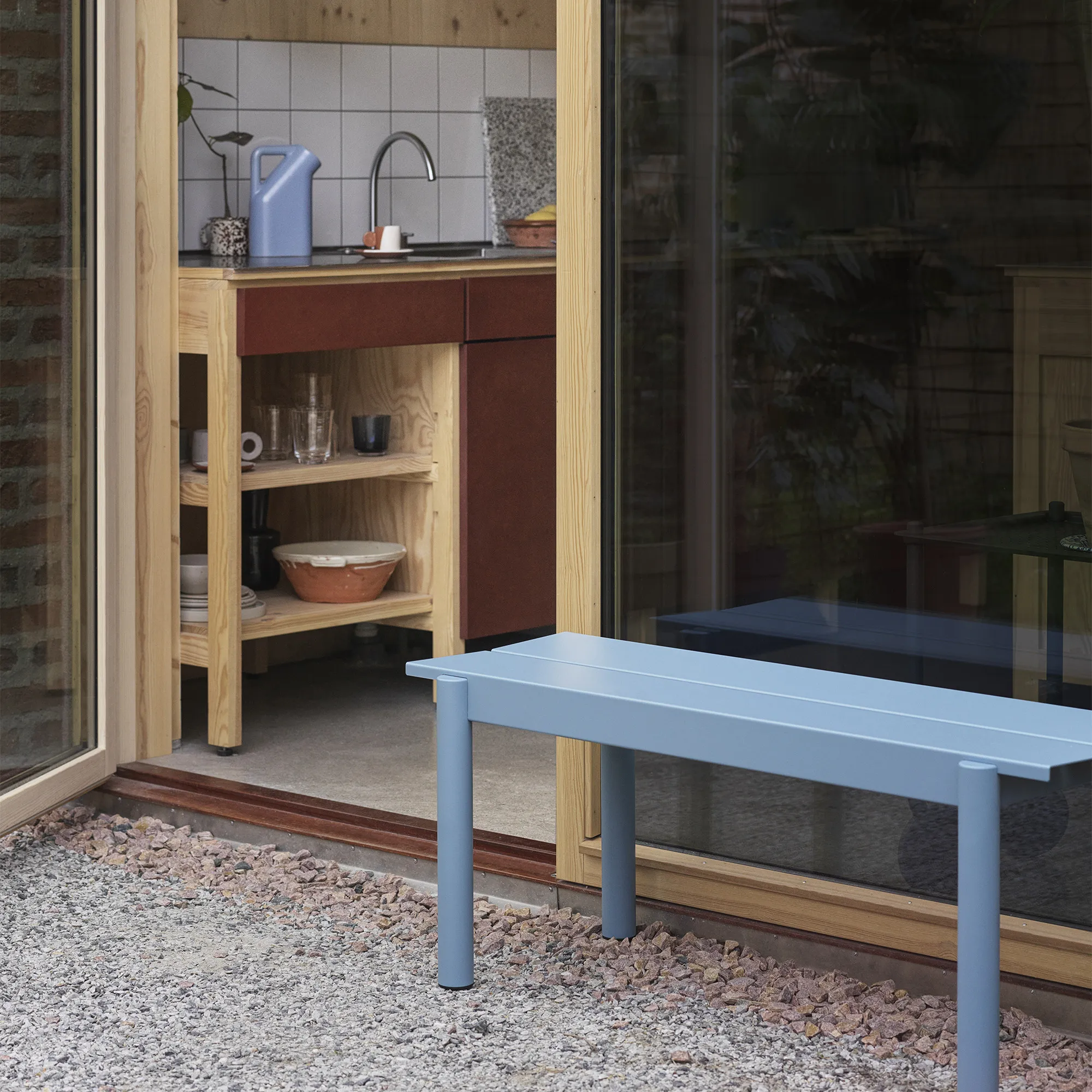 Linear Steel Bench 110 cm - 2