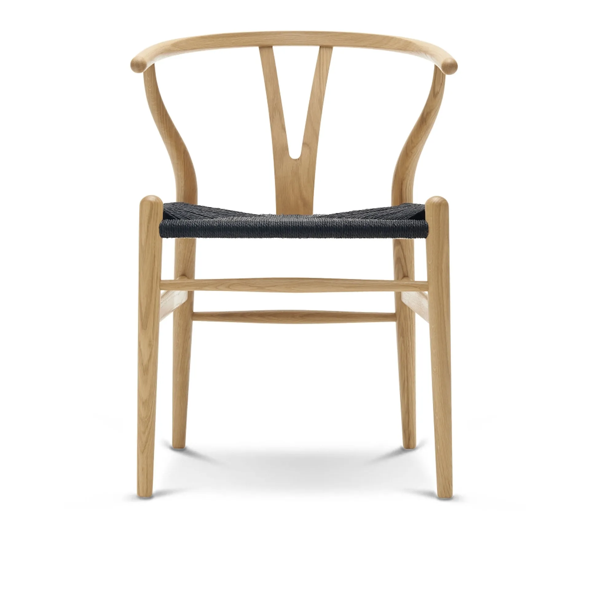 CH24 Y stol - Eik/Sort flettet papirsnor - Carl Hansen - Hans J. Wegner - NO GA