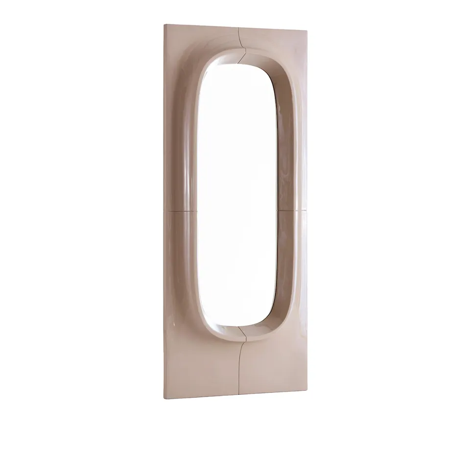 Porthole mirror large brown