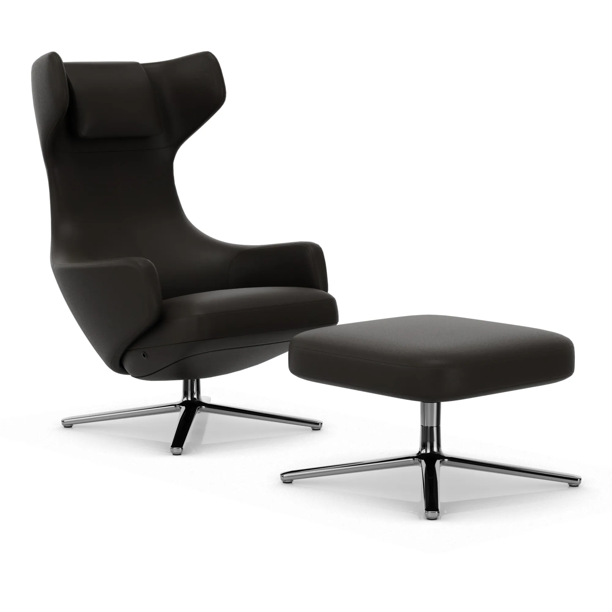 Grand Repos lenestol & Repos Ottoman fotskammel Polished - 1