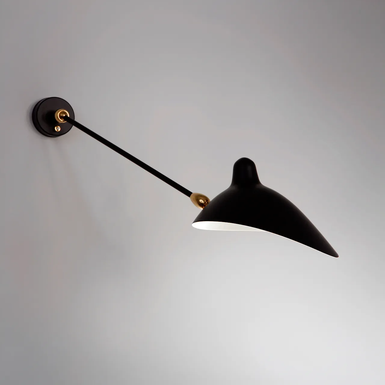 One Double Swivel Straight Arm leselampe