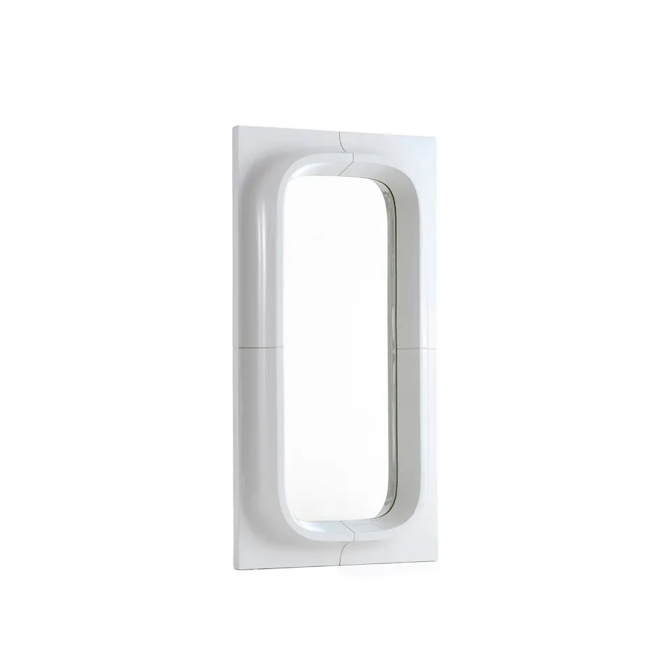 Porthole mirror small white