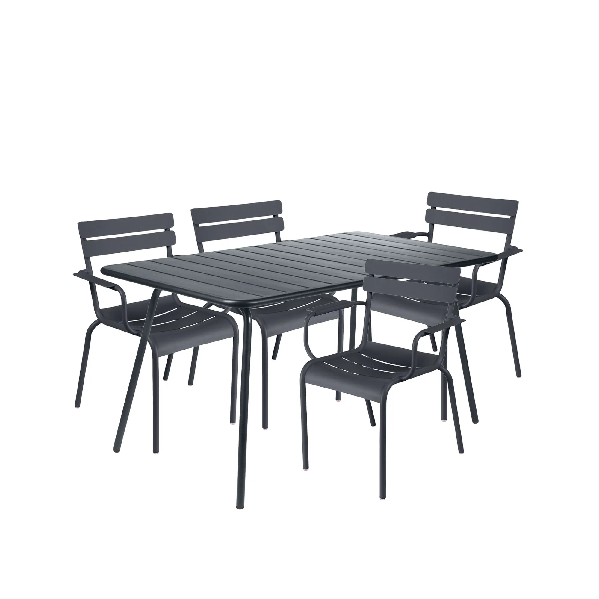 Luxembourg spisegruppe bord & 4 karmstoler - 1