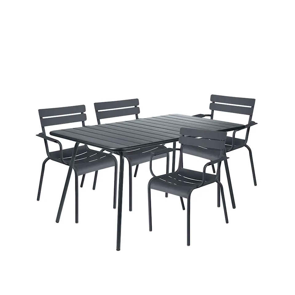 Luxembourg spisegruppe bord & 4 karmstoler